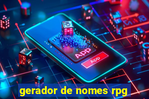 gerador de nomes rpg